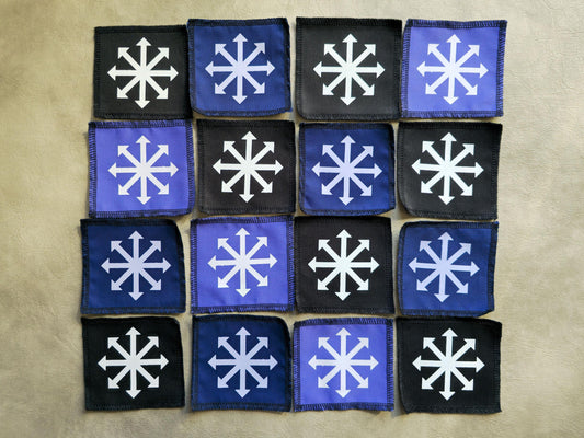 Chaos Symbol Patch | Handmade Screen Printed | Punk Patch