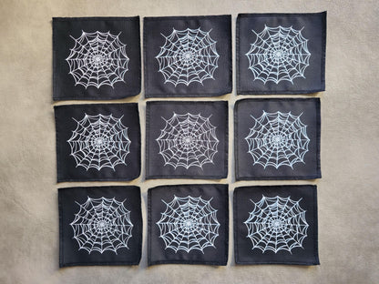 Cobweb Patch | Handmade Screen Printed Patch | Sew On Patch