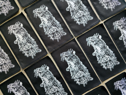 Feed the Rats Patch | Handmade Screen Printed | Punk Patch