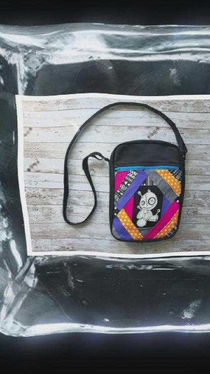 Voodoo Doll Crossbody Bag | Handmade Screen Printed Bag