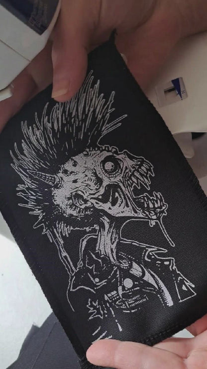 Zombie Punx Patch | Handmade Screen Printed | Punk Sew on Patch